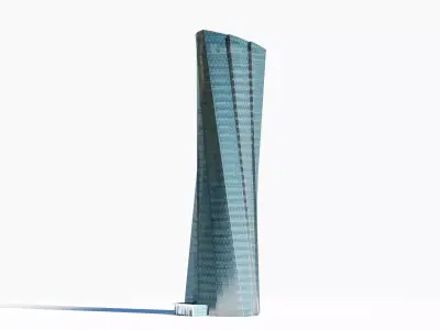 Al bidda tower -Qatar doha Low-poly 3D model