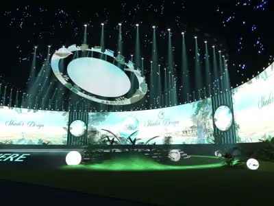 LED Panoramic Conference Event Stage 3D Model 3D model