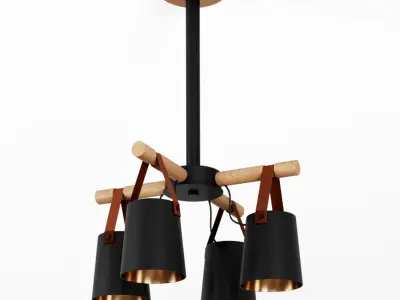 Modern Nordic Drop Down Pendant Chandelier 4 3D model