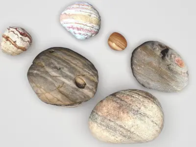 Jupiter Rocks Set 3D model
