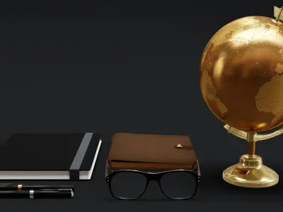 Office Decoration Set 3D model