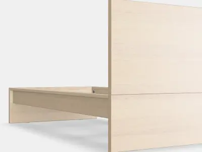 MALM Bed frame high 76 Low-poly 3D model