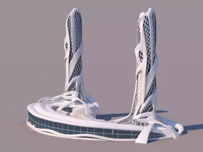 0082 - Organic Skyscraper 3D model