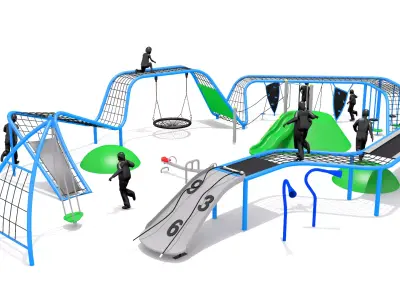 Playground Climber Challenge Low-poly 3D model