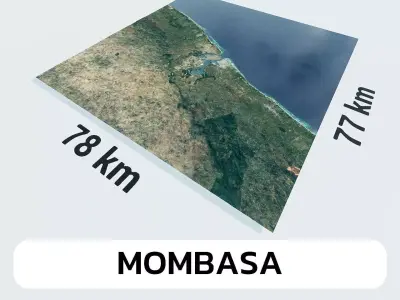Mombasa Kenya City Landscape 3D Model 3D model