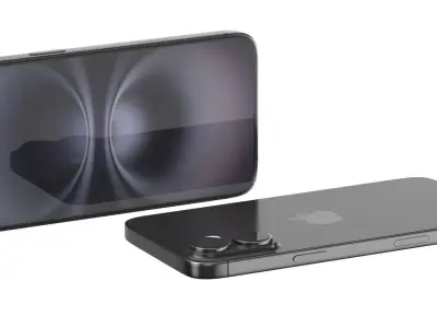 Apple iPhone 16 black 3D model