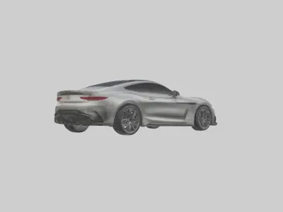 Highperformance Luxury Coupe model Low-poly 3D model