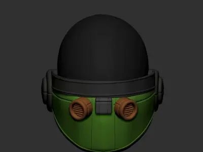  helmet scifi high poly sculpt   3d printable  3D model