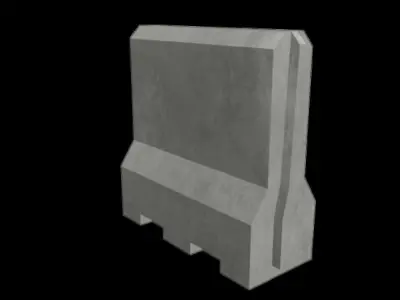 Low Poly Barrier Pack Low-poly 3D model