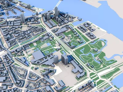 Rotterdam City Netherlands 3D model