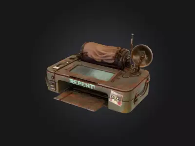 Rustbound Signal Printer Low-poly 3D model