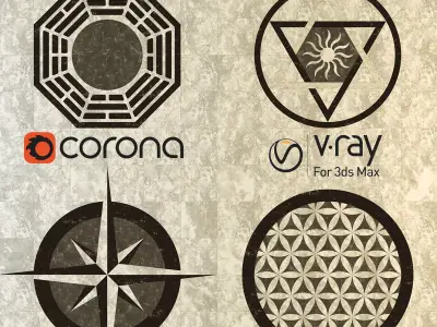 Mandala Floor Tiles 3D model