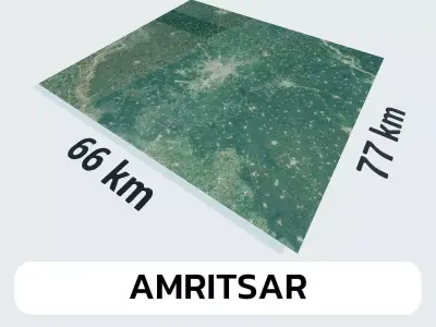 Amritsar India City Landscape 3D Model 3D model