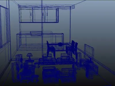 AUTODESK MAYA HOUSE INTERIOR DESIGN 3D model