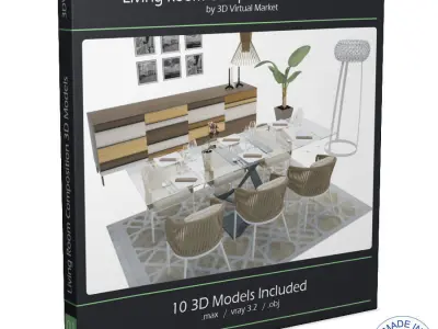 Living Room Composition 3D model