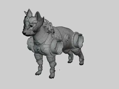 Dog Sci-fi Armor 3D model