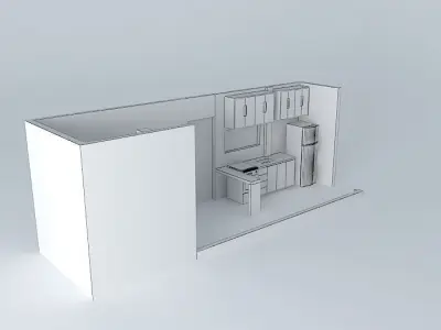 Bikinis building with two windows Free 3D model