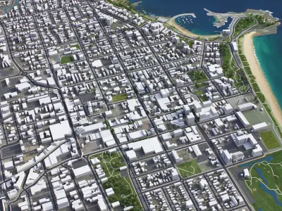 Wollongong Low-poly 3D model