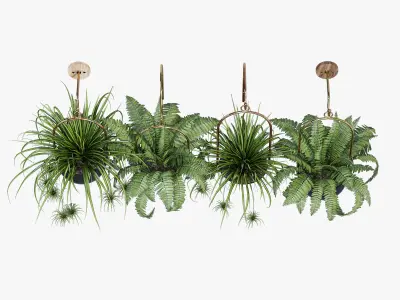 Boho hanging planter 3D model