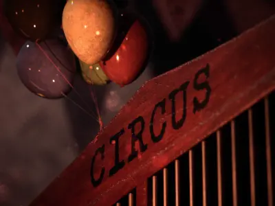 Creepy Circus 55 Assets Low-poly 3D model