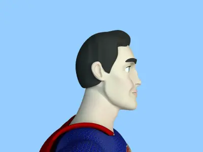Superman Low-poly 3D model