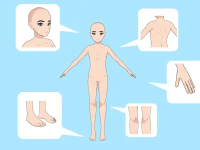 Base Mesh Pack - Anime Male Low-poly 3D model