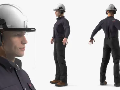  Construction Safety Workwear with Helmet 