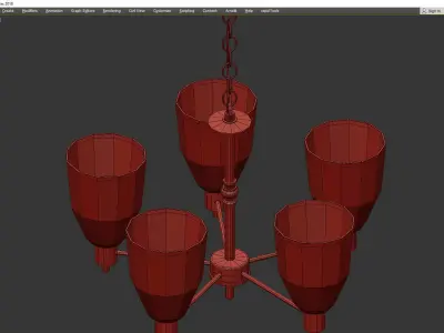 JACKSON CHANDELIER Low-poly 3D model