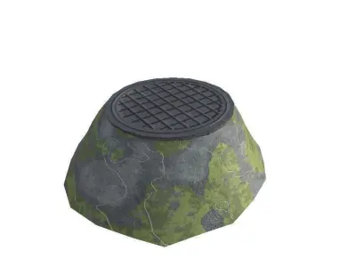 Sewage well Free low-poly 3D model