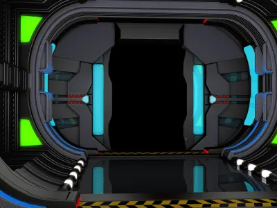 Sci Fi Corridor 3D model 96