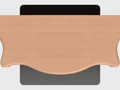 Carved console 2 leg table for CNC 02 3D model