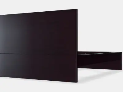 MALM Bed frame high Low-poly 3D model