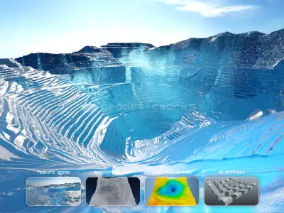 Deep Freeze Mine Multipurpose 3D Terrain Model 3D model