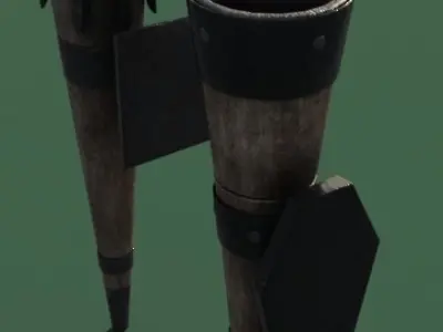 torchs old medieval Low-poly 3D model