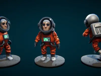 Low poly Spaceman Low-poly 3D model