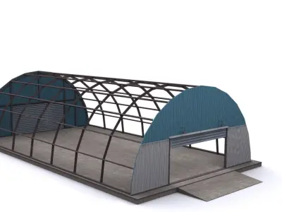 Hangar a2 Low-poly 3D model