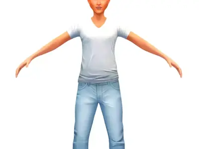 Cartoon Low Poly Style Avatar 010 Low-poly 3D model