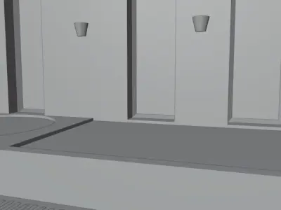 Indoor Pool Low-poly 3D model