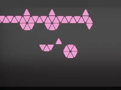 Triangle Quantum Wall Lamp 3D Model Low-poly 3D model