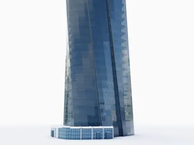 Al bidda tower -Qatar doha Low-poly 3D model