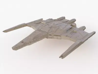 Star Ship Clay 3D model