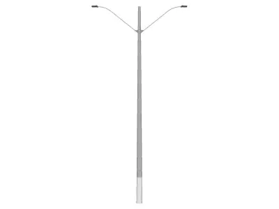 Concrete Lamp Post - Light Pole - Light Post - Street Light 09 3D model