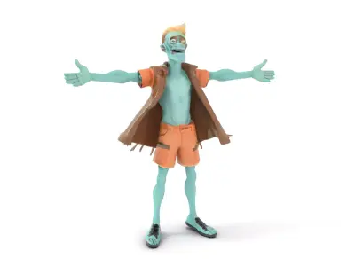 Zombie Character model pack Low-poly 3D model