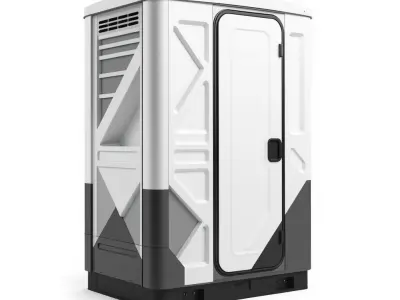 Modern Portable Toilet D Model Pack Low-poly 3D model