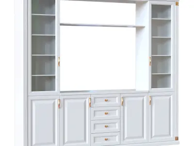 Furniture set wardrobe with doors and drawers 3D model