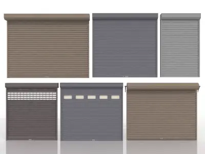 Metal Door Roller Shutter 3D model