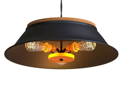 Pendant lamp  Urban light D500 Black 3D model