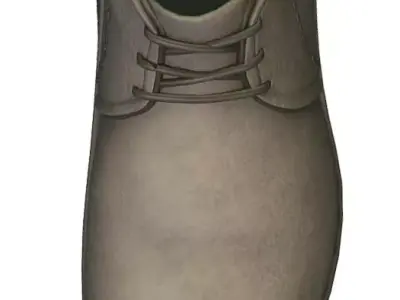 Cartoon High Poly Subdivision Grey Shoes Low-poly 3D model