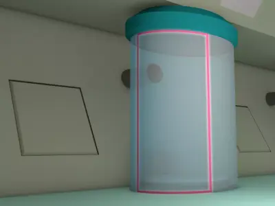 sci fi corridor  3D model shop