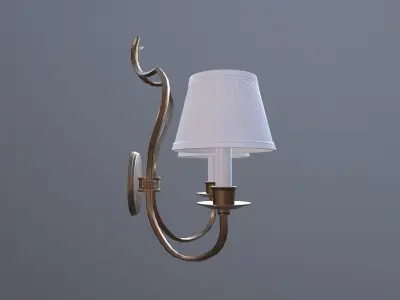 Wall Lamp Game Ready Low-poly 3D model